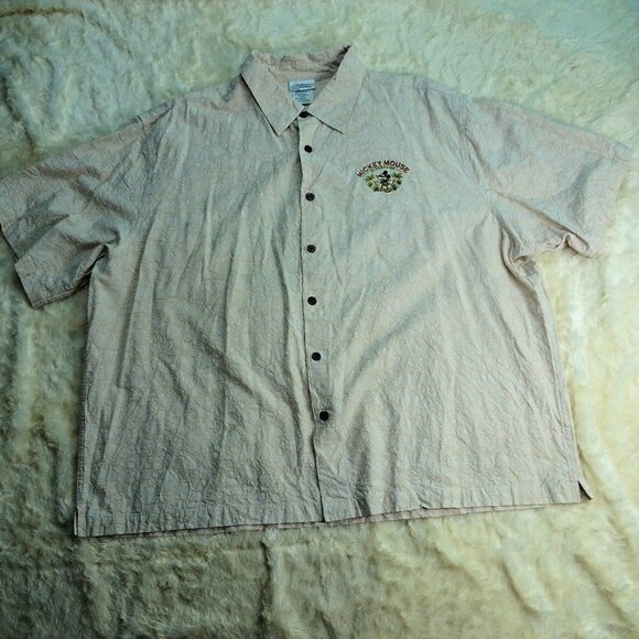 Disney Mickey Mouse in Paradise Tan Shirt 2XL - Picture 1 of 6